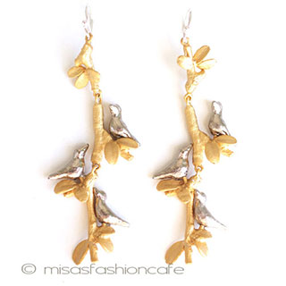 （画像用） マイケルミショー　24Kgp 鳥 ピアス　または　クリップ