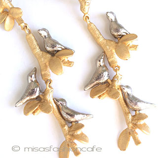 （画像用） マイケルミショー　24Kgp 鳥 ピアス　または　クリップ