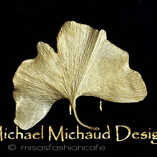 （画像用） マイケルミショー　 イチョウの葉ブローチ