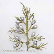 （画像用） マイケルミショー　再販 ！ 真珠松の木ブローチ