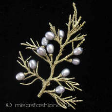 （画像用） マイケルミショー　再販 ！ 真珠松の木ブローチ