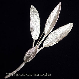 （画像用） マイケルミショーブローチ ハーブ　セージの葉