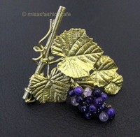 （画像用） Michaud ブローチ アメジスト葡萄