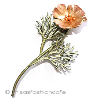 （画像用） マイケルミショーブローチ 真珠ポピーの花　再販！
