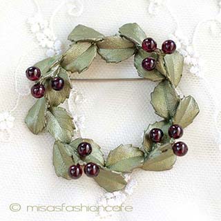 （画像用） Michaudブローチ 　再販 天然ガーネットのリース