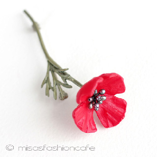 （画像用） マイケル・ミショー新作! 真珠・ポピーブローチ