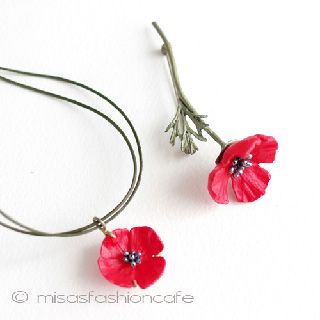 （画像用） マイケル・ミショー新作! 真珠・ポピーブローチ