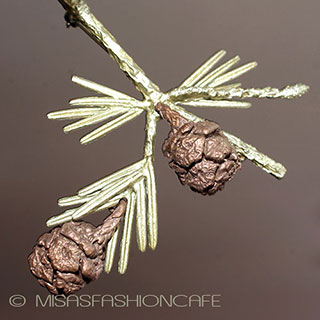 （画像用） マイケルミショーブローチ 松ぼっくり杉の木　再販