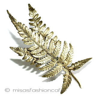 （画像用） マイケルミショー再販 シダの葉　ブローチ