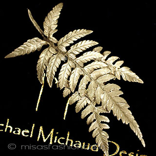 （画像用） マイケルミショー再販 シダの葉　ブローチ