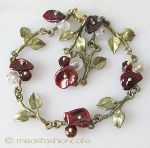 （画像用） Michaud ブレス　NEW! 真珠・天然石のローズ