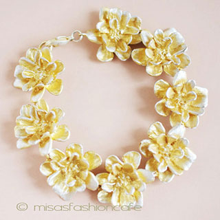 （画像用） Michaud ブレスレット 24金 イエローローズ