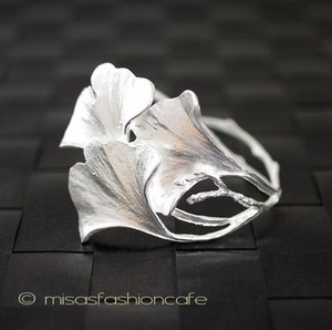 （画像用） マイケルミショー バングル シルバー銀製イチョウ再販