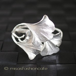 （画像用） マイケルミショー バングル シルバー銀製イチョウ再販