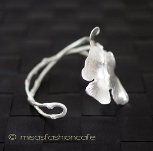 （画像用） マイケルミショー バングル シルバー銀製イチョウ再販