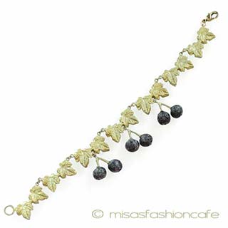 （画像用） Michaudブレスレット　 天然石カシスの実