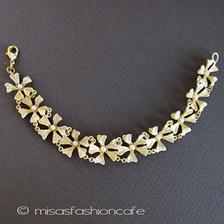 （画像用） マイケルミショー　再販！ 真珠のお花　24Kgp