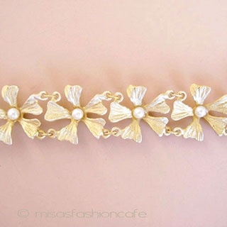 （画像用） マイケルミショー　再販！ 真珠のお花　24Kgp