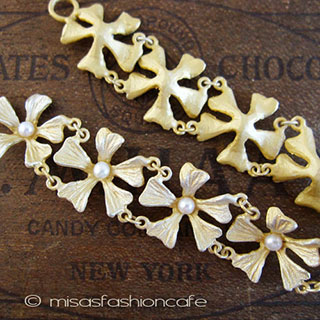 （画像用） マイケルミショー　再販！ 真珠のお花　24Kgp