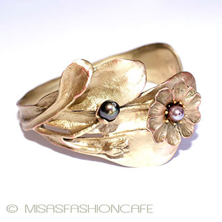 （画像用） マイケルミショー　再販 真珠の花　バングル