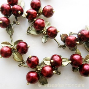 （画像用） マイケルミショー ネックレス 真珠のクランベリー