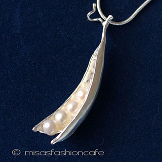 （画像用） マイケルミショー・ネックレス 真珠・銀のエンドウ豆