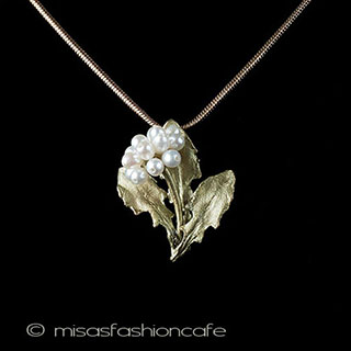 （画像用） マイケルミショー　再販！ 真珠たんぽぽネックレス