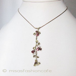 （画像用） マイケルミショー ネックレス バラ　天然石とケシパール