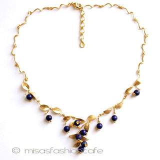 （画像用） マイケルミショー・ネックレス 24Kgpブルーベリー再販