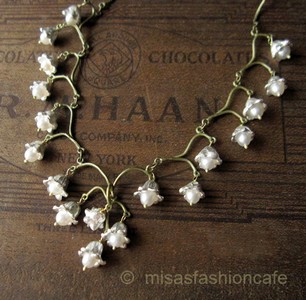 （画像用） マイケルミショー ネックレス 真珠のすずらん