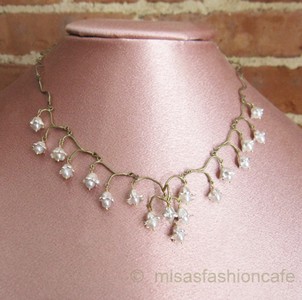 （画像用） マイケルミショー ネックレス 真珠のすずらん