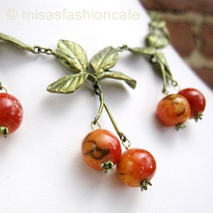 （画像用） マイケルミショー ネックレス 天然珊瑚のりんご