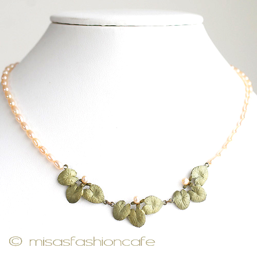 （画像用） マイケルミショー　再販 真珠の睡蓮ネックレス