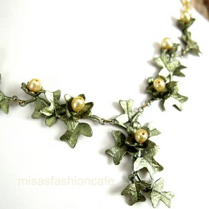 （画像用） マイケルミショー ネックレス 真珠・ポプラ