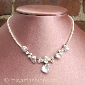 （画像用） マイケルミショー ネックレス 真珠・ケシパール