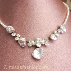 （画像用） マイケルミショー ネックレス 真珠・ケシパール