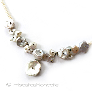 （画像用） マイケルミショー　真珠 ケシパール　ネックレス