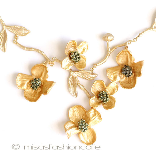 （画像用） マイケルミショー 24Kgp ハナミズキ　ネックレス