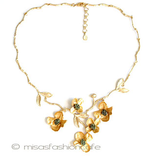 （画像用） マイケルミショー 24Kgp ハナミズキ　ネックレス