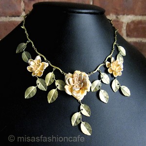 （画像用） Michaud ネックレス 24金 イエローローズ