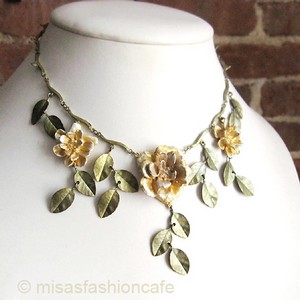 （画像用） Michaud ネックレス 24金 イエローローズ