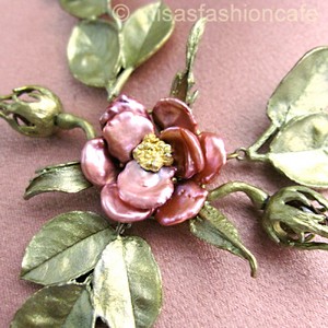 （画像用） Michaud ネックレス ケシパールのローズ