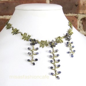 （画像用） マイケルミショー ネックレス 天然石・藤の花