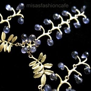 （画像用） マイケルミショー ネックレス 天然石・藤の花