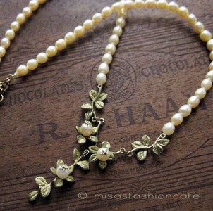 （画像用） Michaud ネックレス 真珠のお花ペンダント