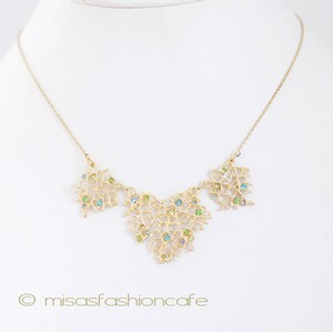 （画像用） Michaud ネックレス　新着 　スワロフスキーの珊瑚