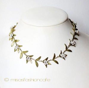 （画像用） マイケルミショー ネックレス 　真珠　フローラル