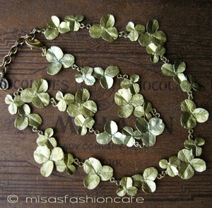 （画像用） マイケルミショー ネックレス 幸運のクローバー