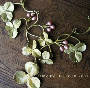 （画像用） Michaudネックレス　再販！ 真珠　クローバー