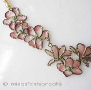 （画像用） Michaudネックレス　再販！ 　真珠 マグノリアの花